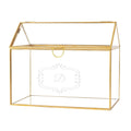 Gold Glass Terrarium Card Holder M41036