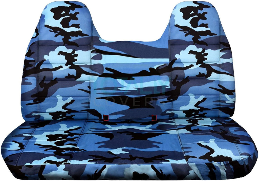 Gray Camouflage Front Solid Bench Truck Seat Covers Z5660