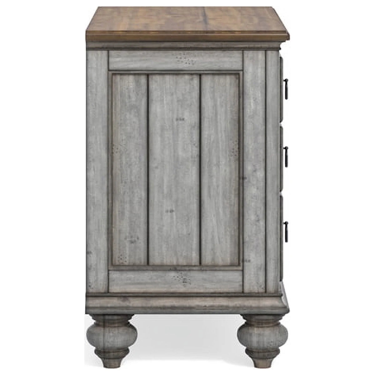 Weathered Gray 3 Drawer Nightstand Y101114