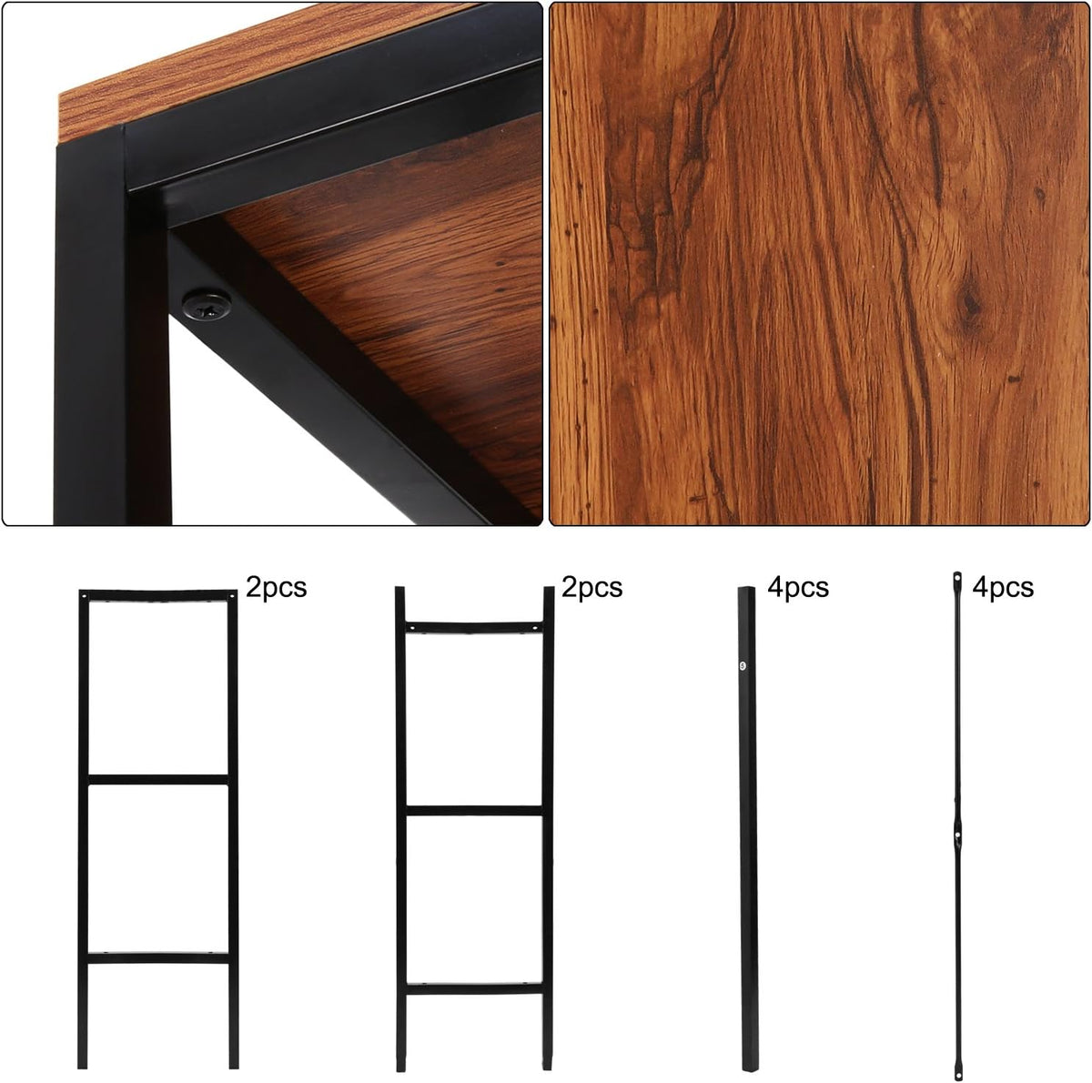 5-Tier Rustic Wood Bookcase J412167
