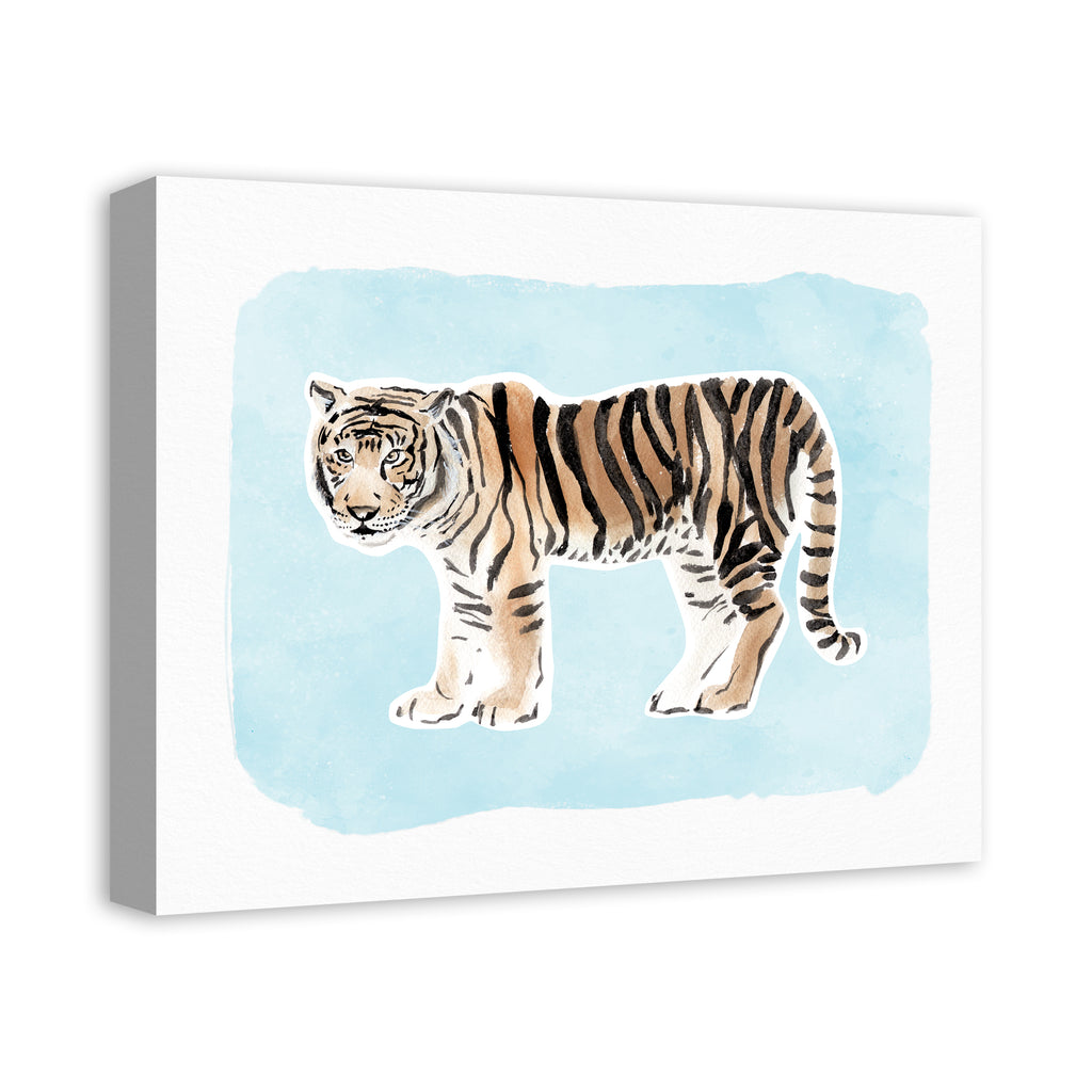 Watercolor Tiger Canvas Wall Art D6672