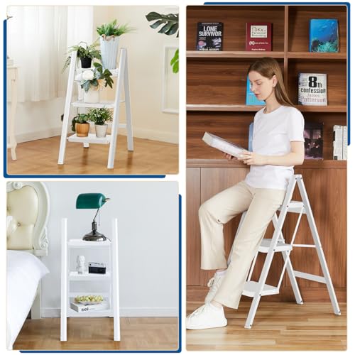 2 Step Folding Steel Step Ladder 330 Lbs Black C77676