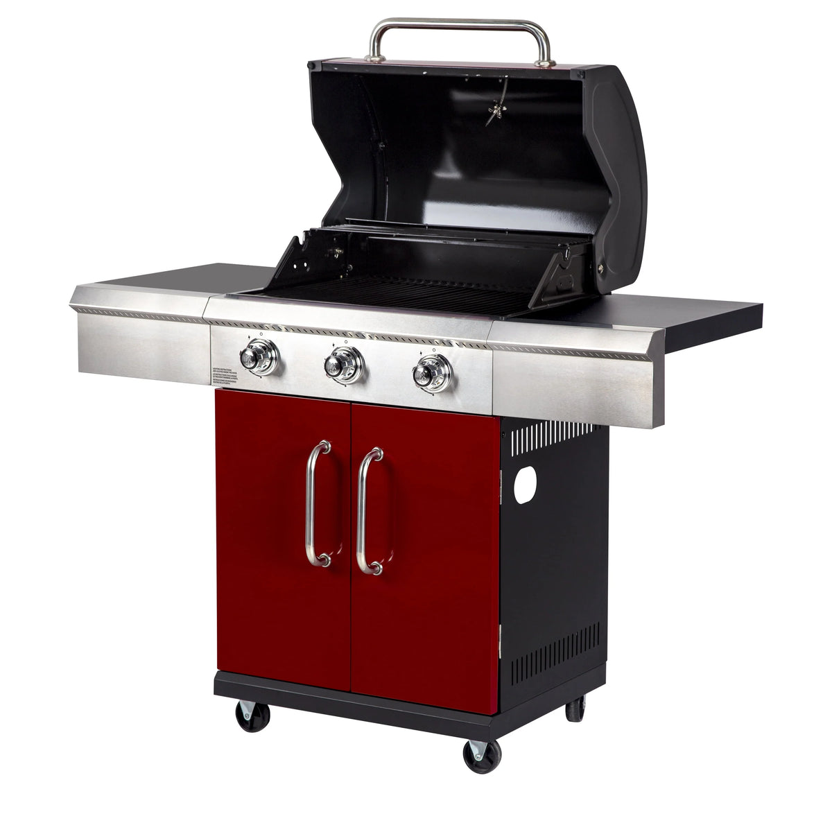 3 Burner Red Propane Gas Grill B349