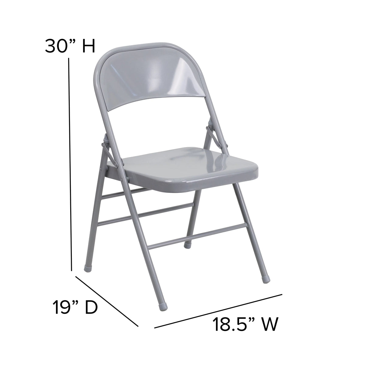 Gray Metal Folding Chair U820