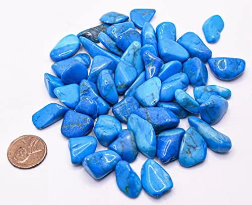 1 lb Blue Howlite Tumbled Stone Crystal E75495