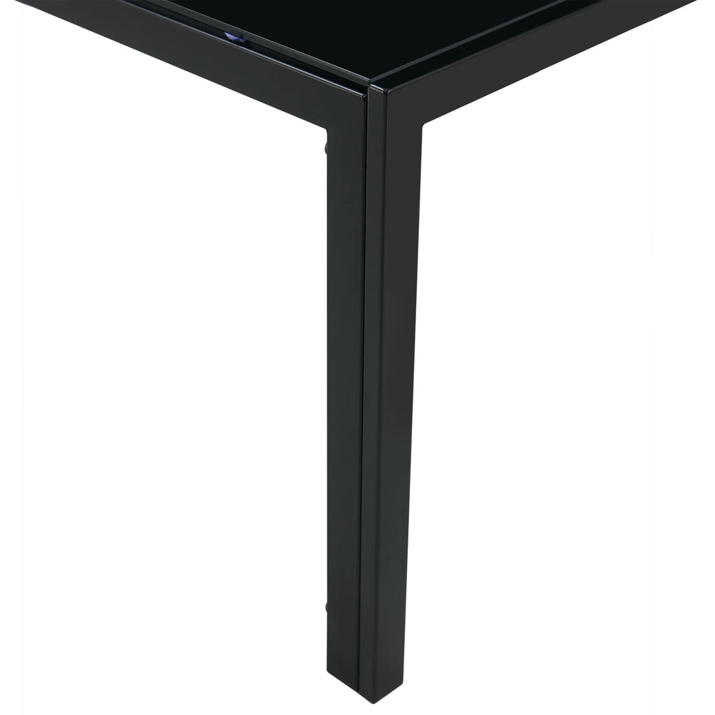 Glass Coffee Table Set of 2 Black S63676