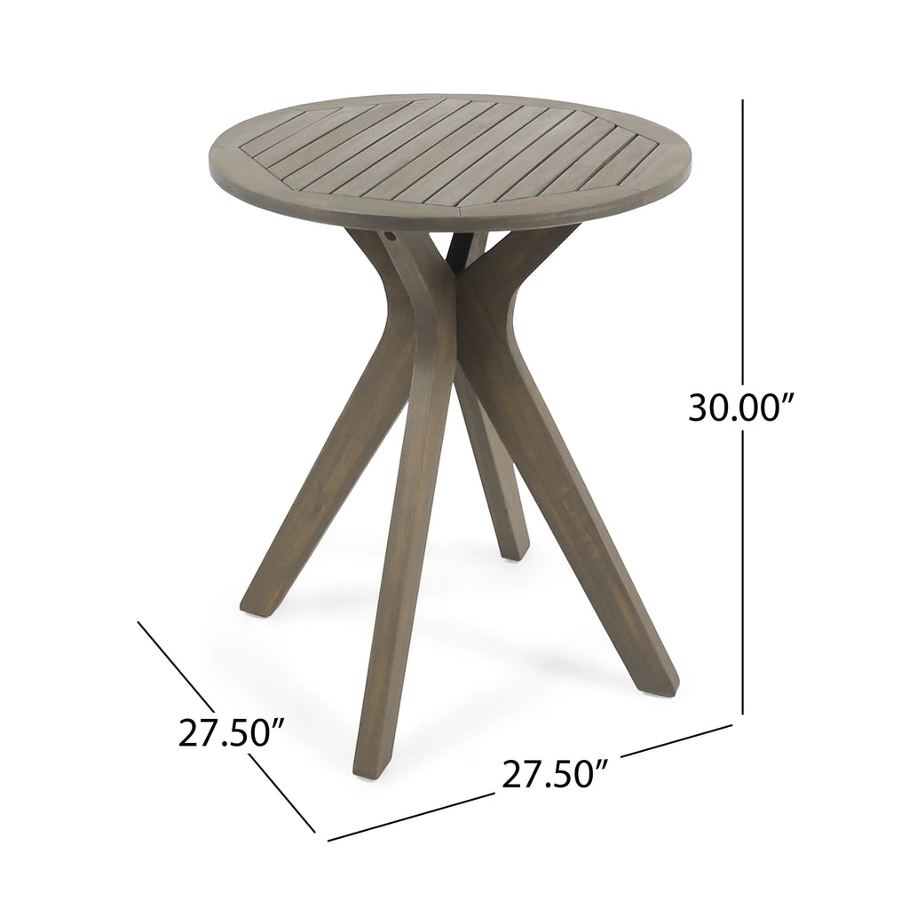 Round Wooden Patio Dining Table Y259