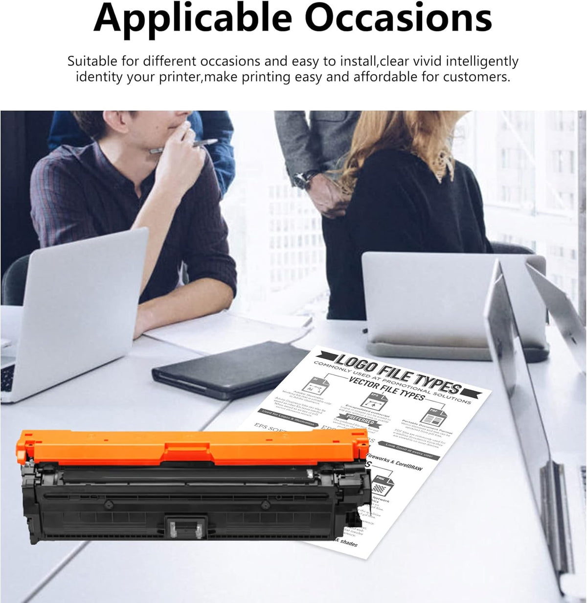 3-Black Remanufactured Toner Cartridge for HP CP5525 Printer R10921