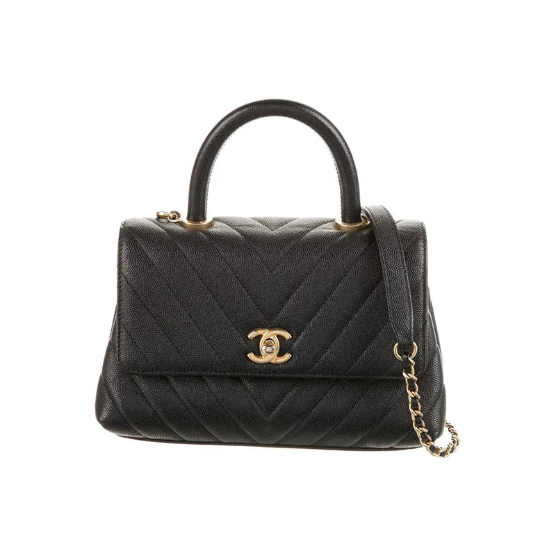 Chevron Coco Handle Bag A9580