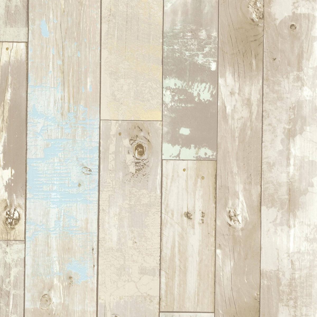 Dean Blue Distressed Wood Wallpaper Roll I6242