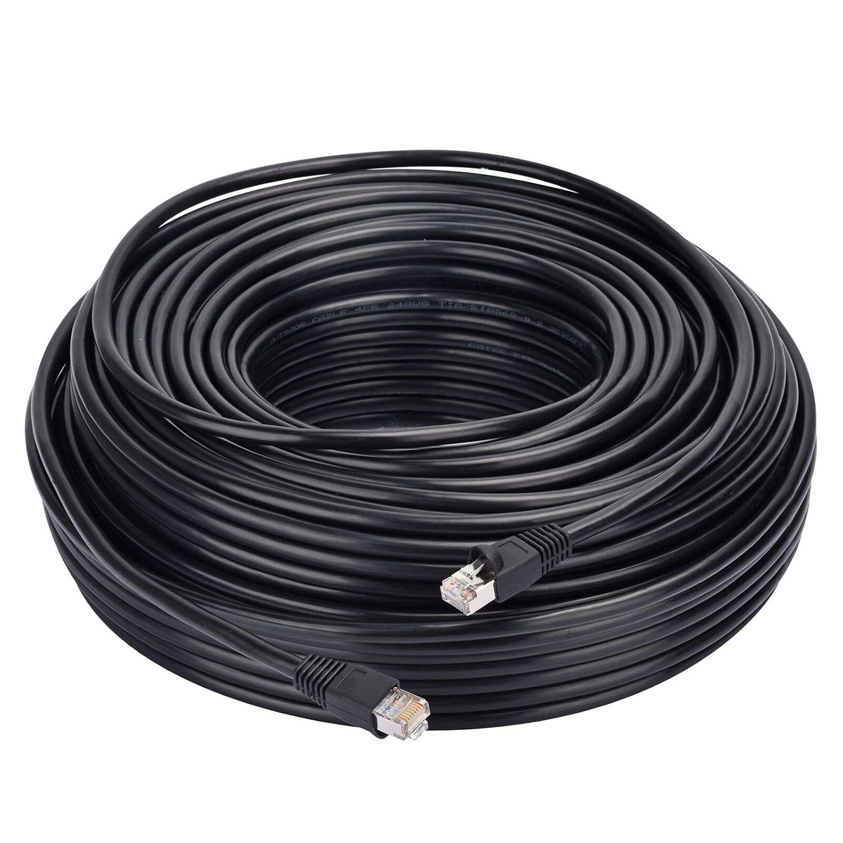 Outdoor Shielded Cat5e Ethernet Cable 200ft RJ45 Connector D21491