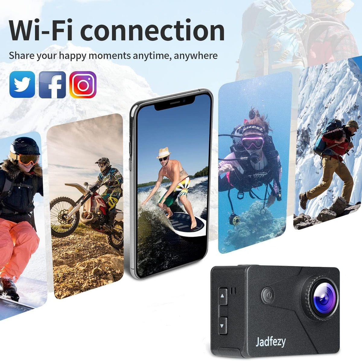 4K 60FPS Sports Camera with EIS Anti-Shake and 8X Zoom K3568
