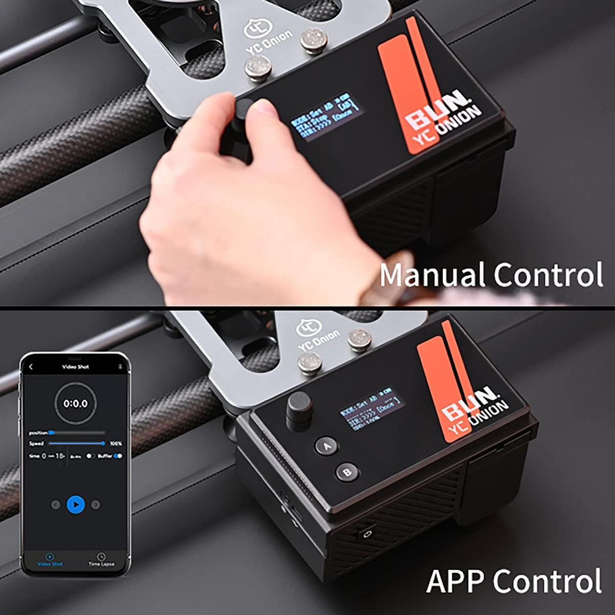 Motorized Camera Slider 60cm Carbon Fiber with APP Control M741