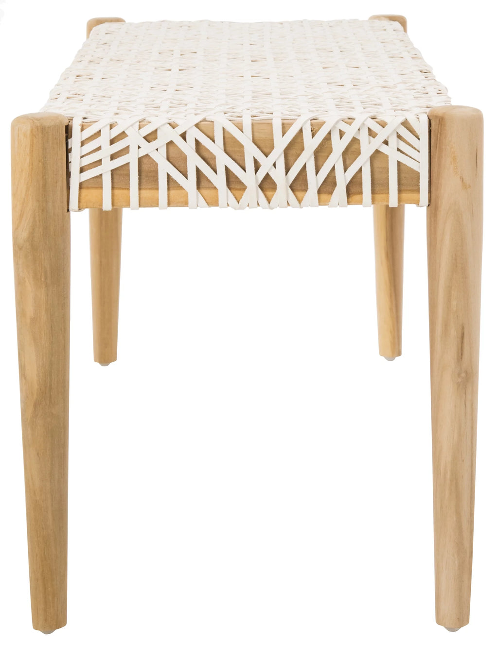 Cowhide Leather Tufted Bench N322543