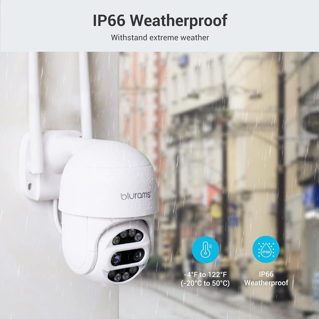 3MP Dual-Lens Outdoor Security Camera with Motion Tracking D97896