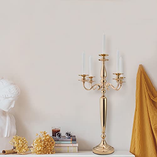 Black 4Pcs Metal Candelabra Candle Holder K316