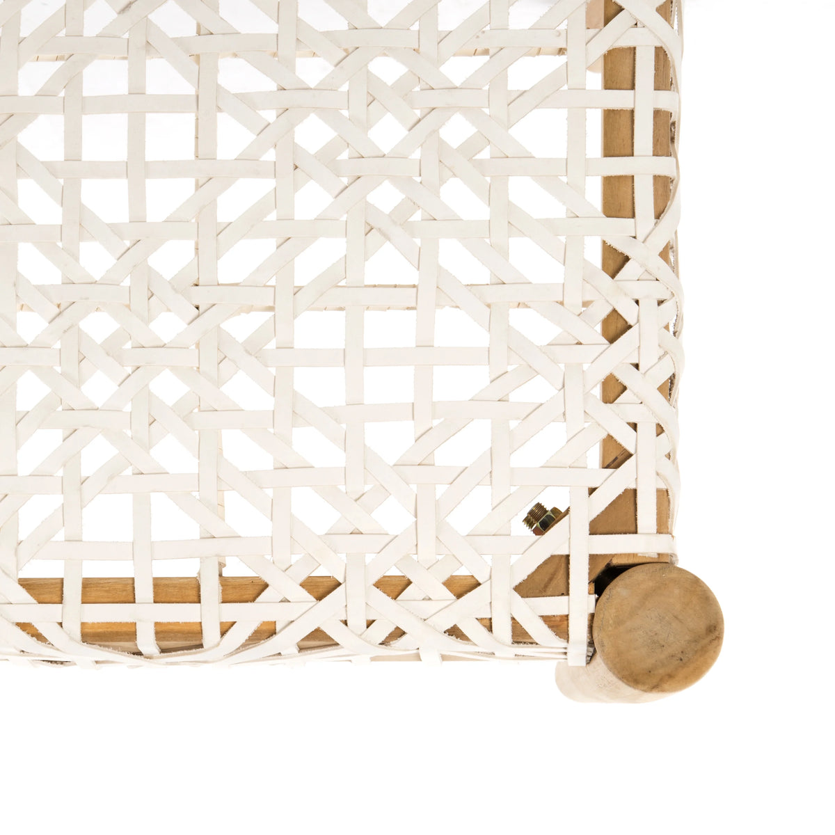 Cowhide Leather Tufted Bench N322543