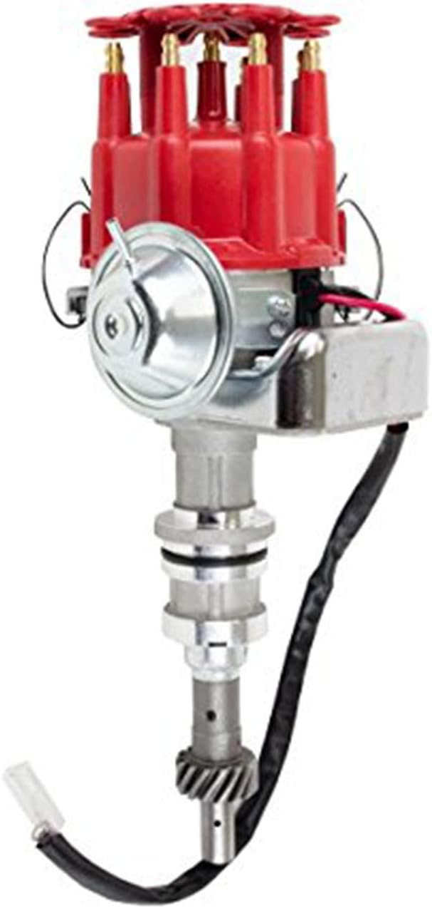 Red Cap Complete Distributor Compatible with Small Block Ford SBF 351W I430