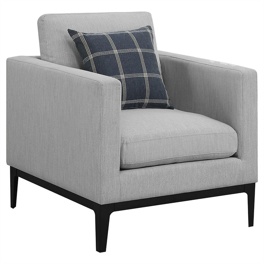 Light Gray 3-piece Fabric Living Room Set V194747