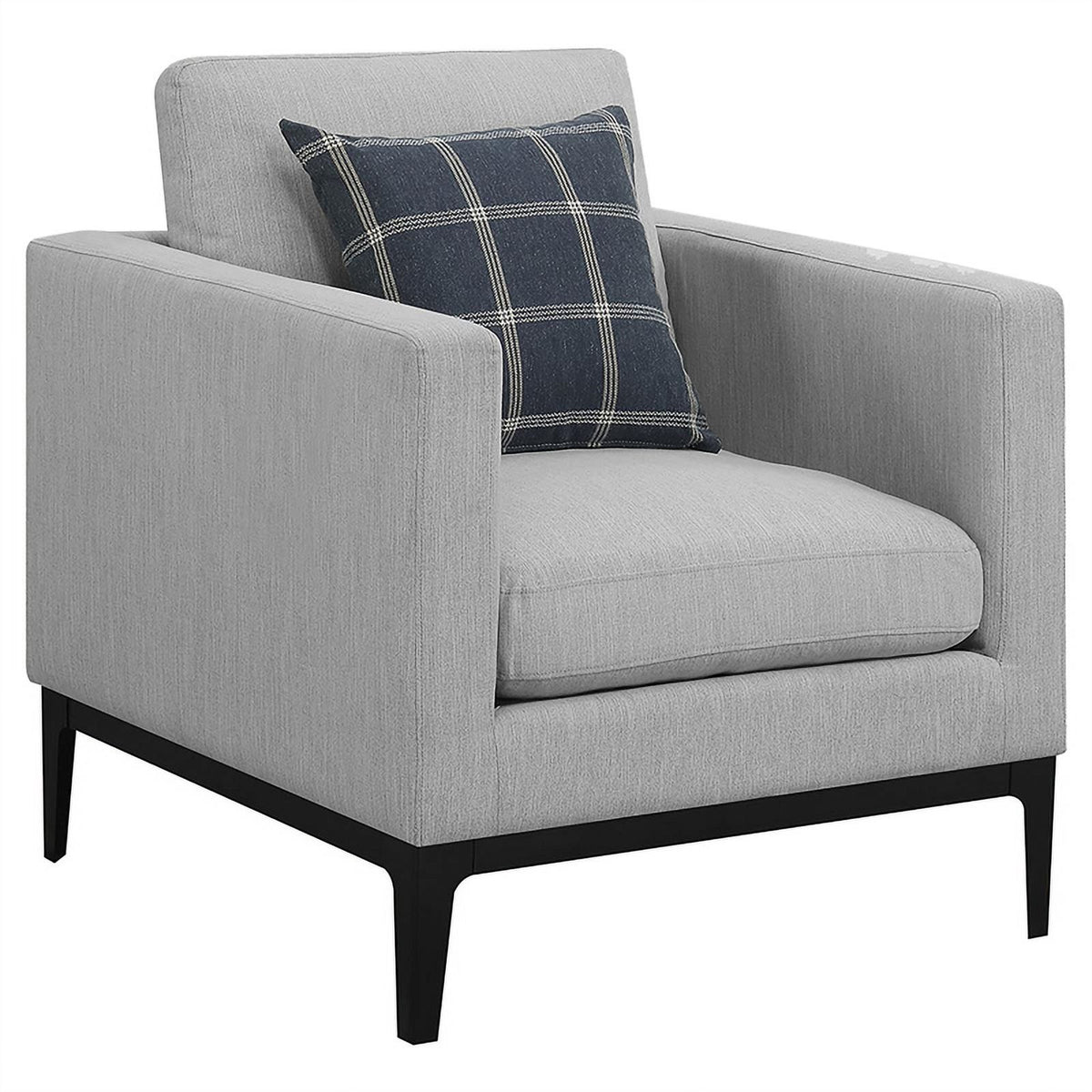 Light Gray 3-piece Fabric Living Room Set V194747