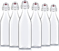 Clear Glass Swing Top Bottles 6 Pack 1 Liter Z8937