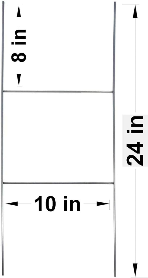 100 Pack Galvanized Wire Double H-Frame Stake 24 Tall 10 Wide D60453
