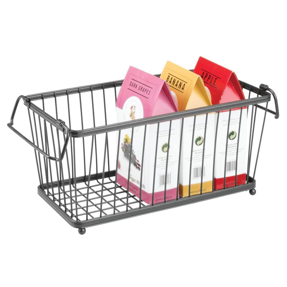 Stackable Metal Food Storage Basket with Handles R19761