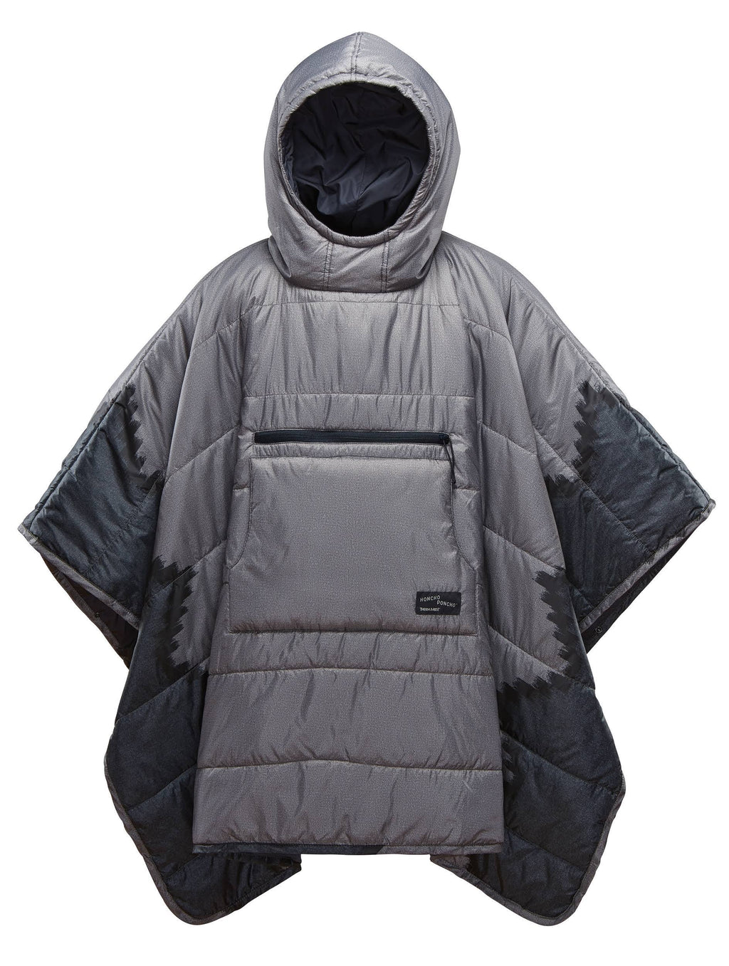 Slate Print Poncho Z795132