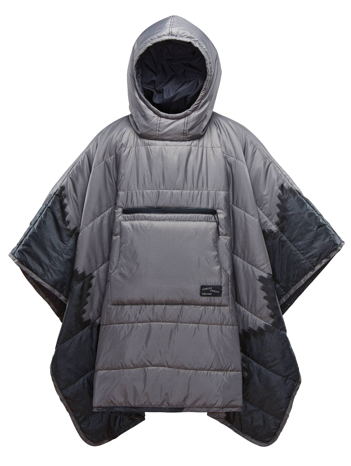 Slate Print Poncho Z795132