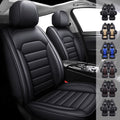 Black Waterproof Pu Leather Full Set Car Seat Covers C5230