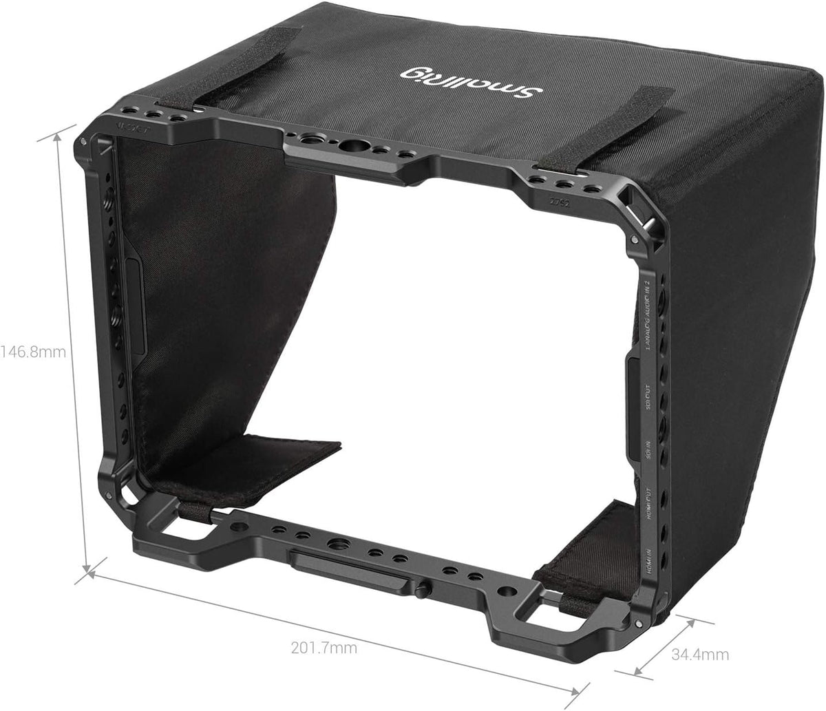 Cage with Sun Hood and HDMI Clamp for Blackmagic Design Video Assist 7 X45996