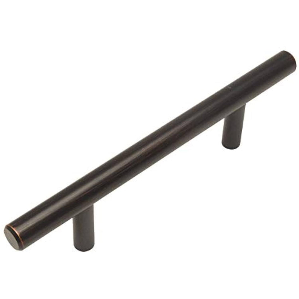 Oil Rubbed Bronze Solid Steel 3/8 inch Slim Line Euro Style Cabinet Hardware Bar Pull T953160