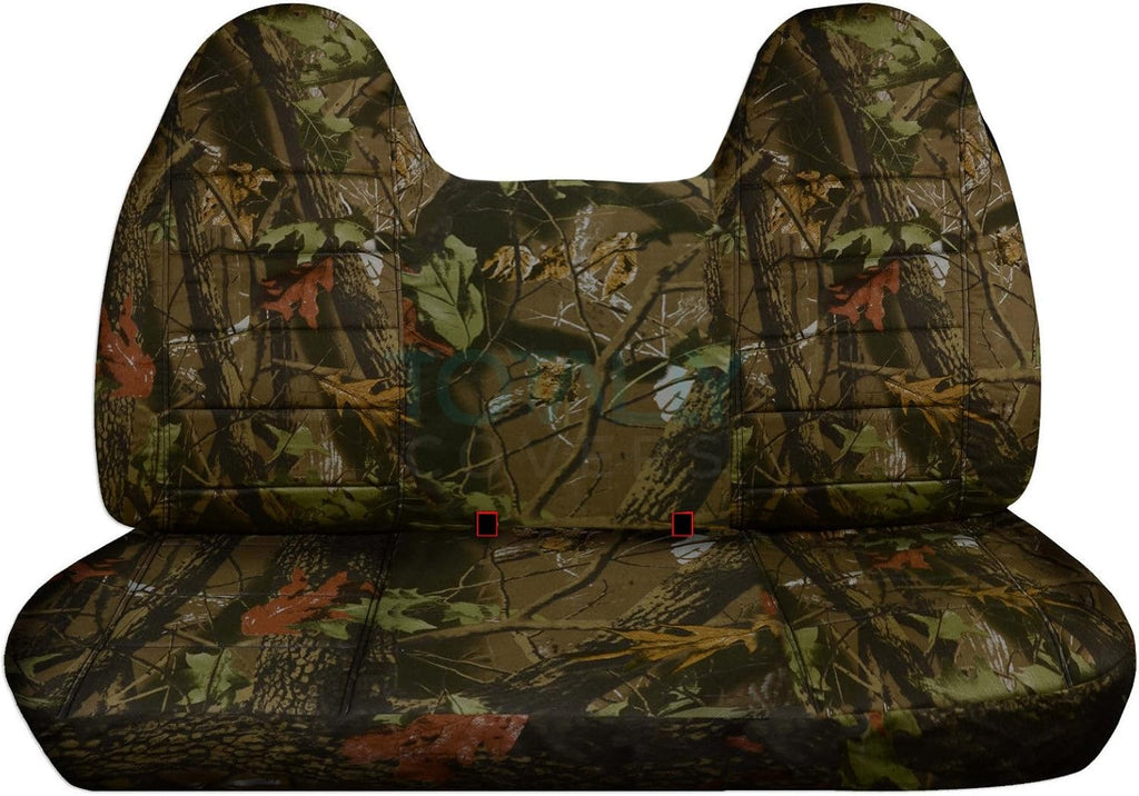 Gray Camouflage Front Solid Bench Truck Seat Covers Z5660