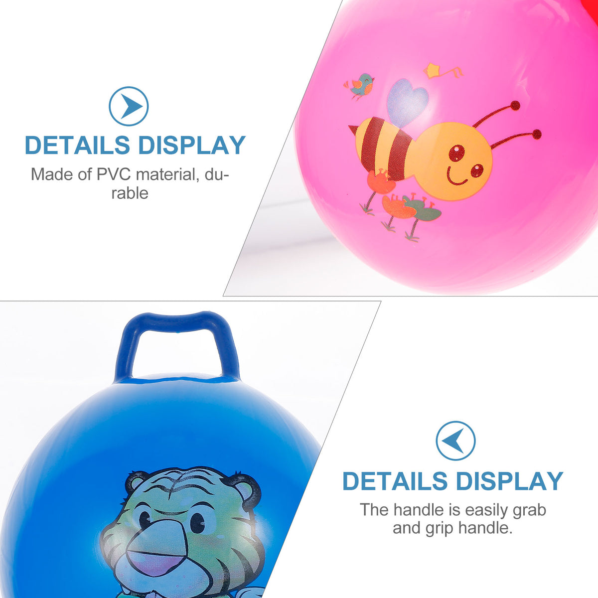 3Pcs Inflatable Hopper Balls with Handle V789997