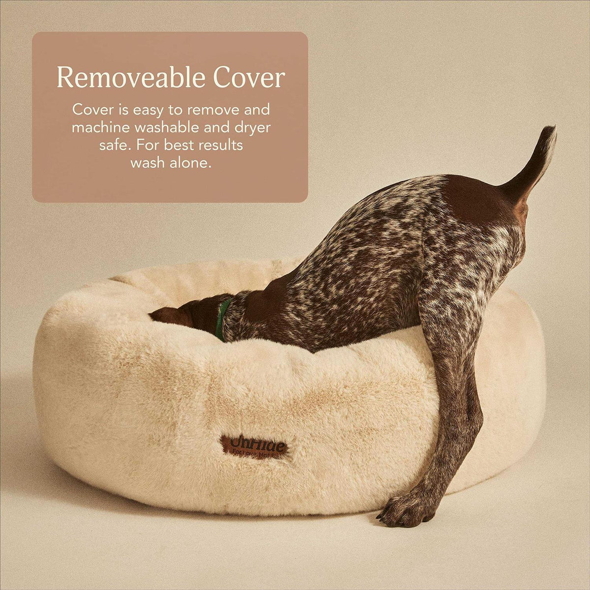 Extra Soft Dog Bed with Removable Faux Fur Cover U652307
