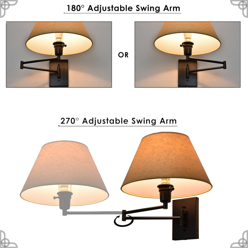 Black Swing Arm Wall Lamp B286312