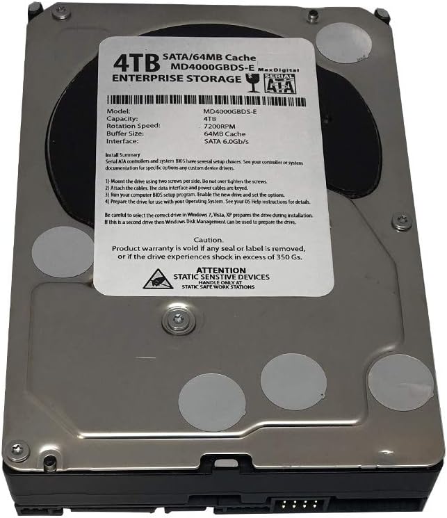 4TB 7200RPM 64MB Cache SATA III 3.5" Internal Hard Drive Pack of 2 E7438