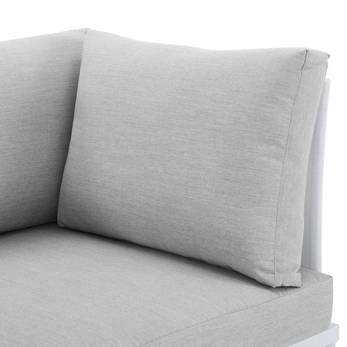 White Gray Aluminum Outdoor Loveseat T991918