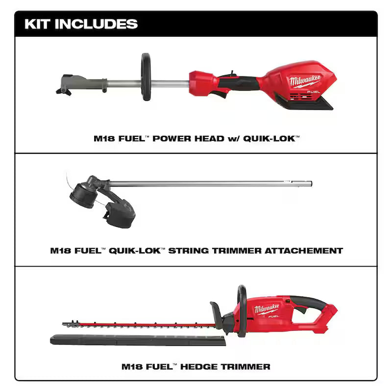 18V Lithium-Ion Brushless Cordless String Trimmer and Hedge Trimmer Combo Kit N79356