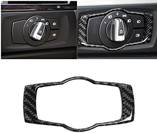 Carbon Fiber Headlight Switch Buttons Cover Trim Pack of 2 J1630