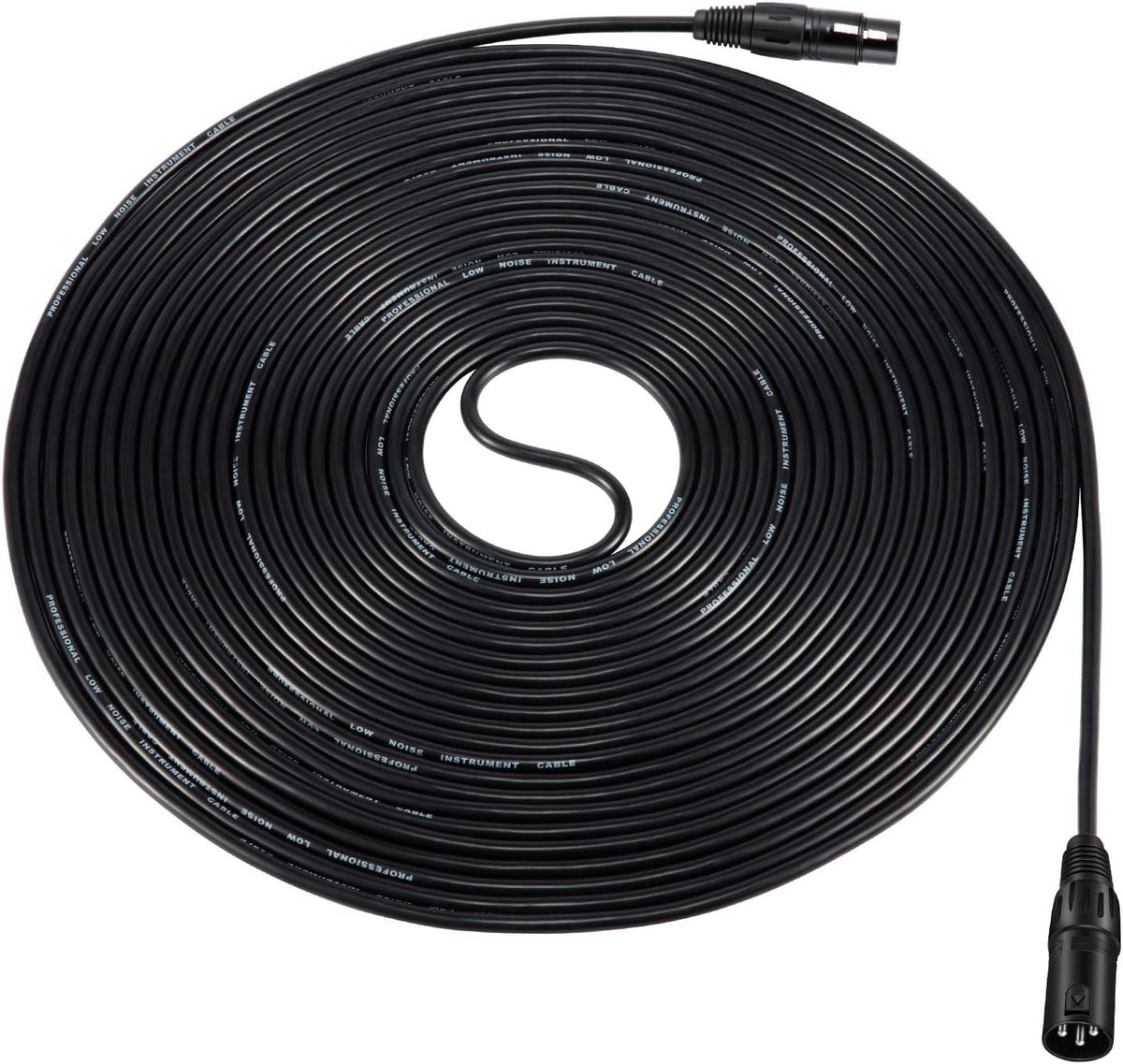 25ft XLR Microphone Male to Female Mic Cables Black 3-Pack L1337
