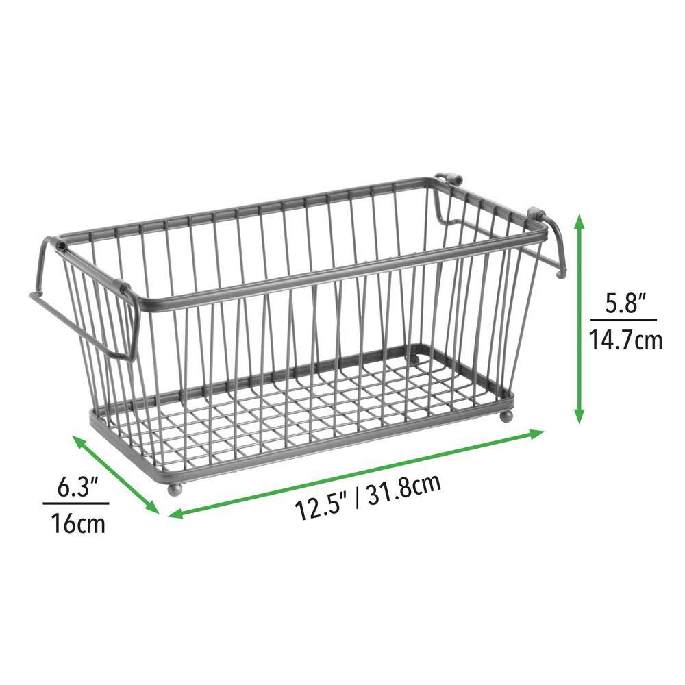 Stackable Metal Food Storage Basket with Handles R19761