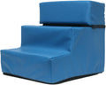 Blue Detachable Anti-Slip Faux Leather Dog Ramp Stairs Cover Q5328
