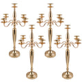 Black 4Pcs Metal Candelabra Candle Holder K316