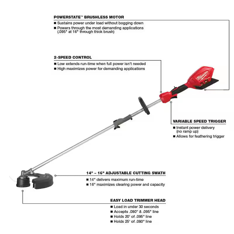 18V Lithium-Ion Brushless Cordless String Trimmer and Hedge Trimmer Combo Kit N79356