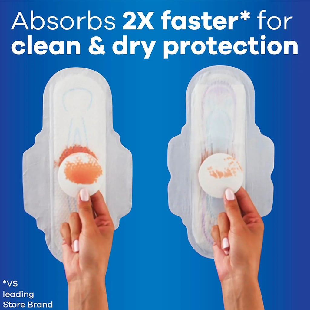 Ultra Thin Pads with Wings, Size 2, Long Super Absorbency, 58 CT G919