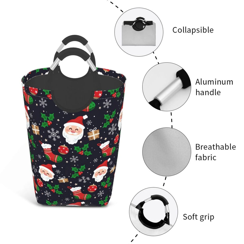 Snowflake Rectangular Collapsible Laundry Basket with Handles F368612