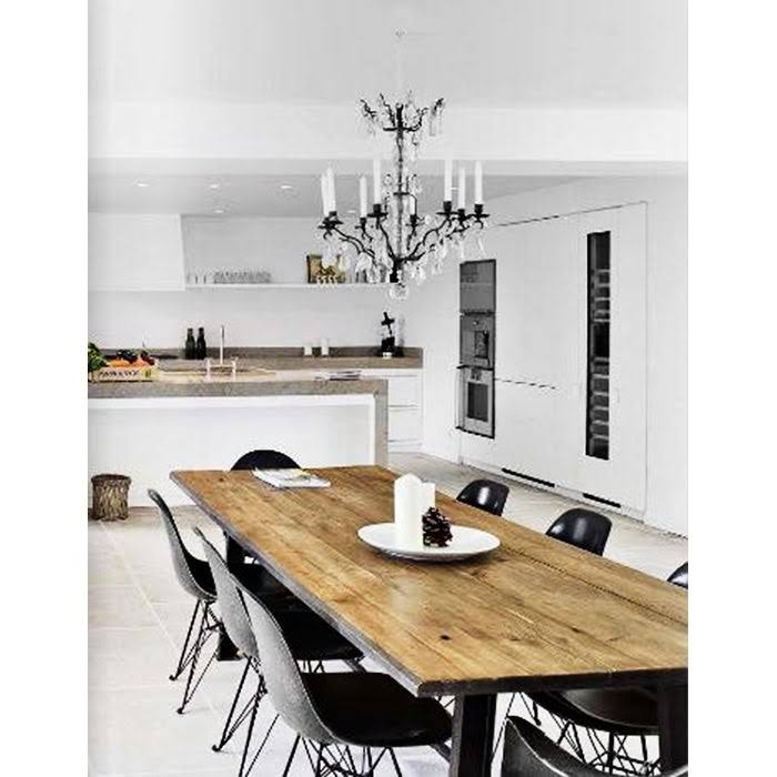 Set of 4 Black Plastic Dining Room Chairs P918474