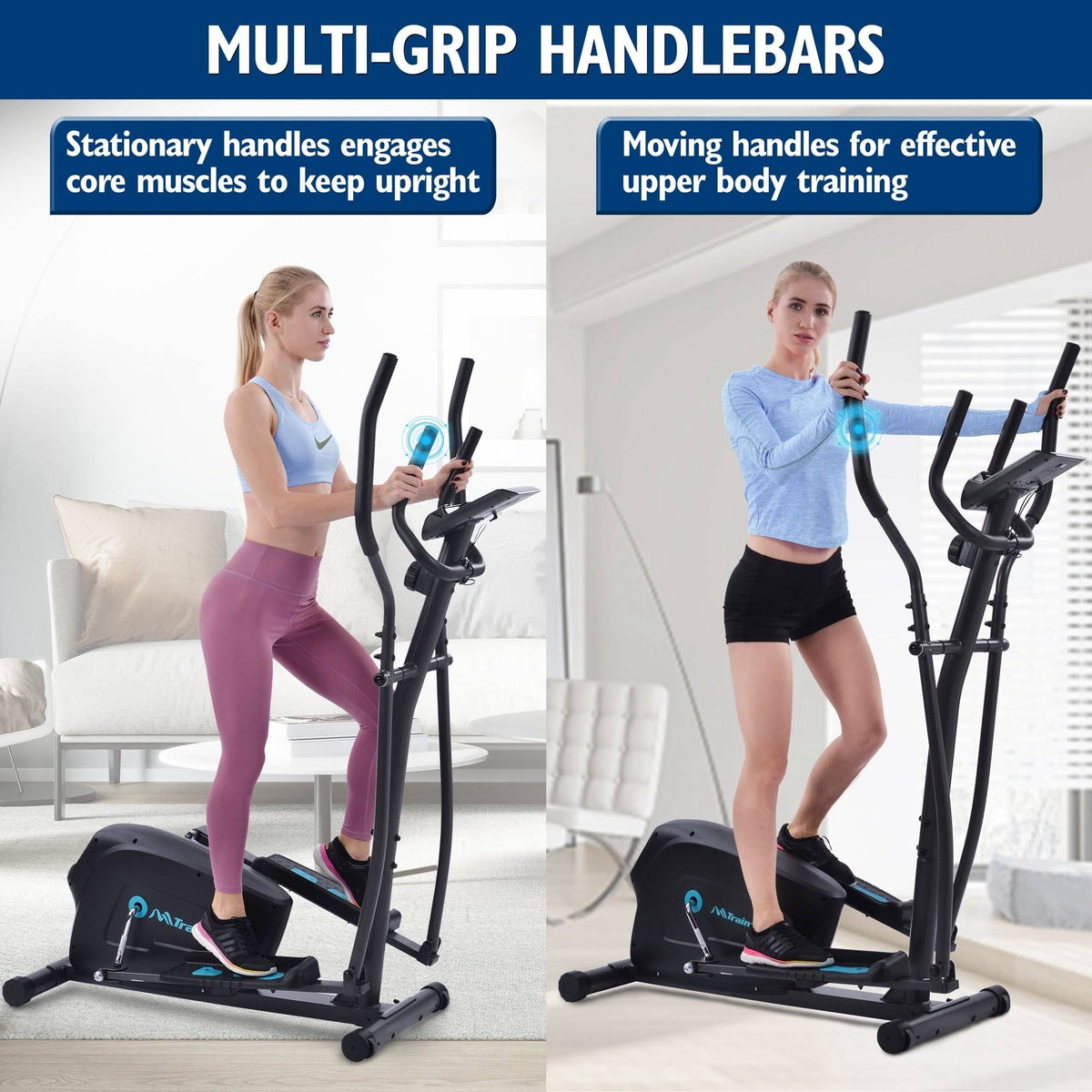 Elliptical Trainer Machine Upright Exercise Bike with 8-Level Magnetic Resistance S52561