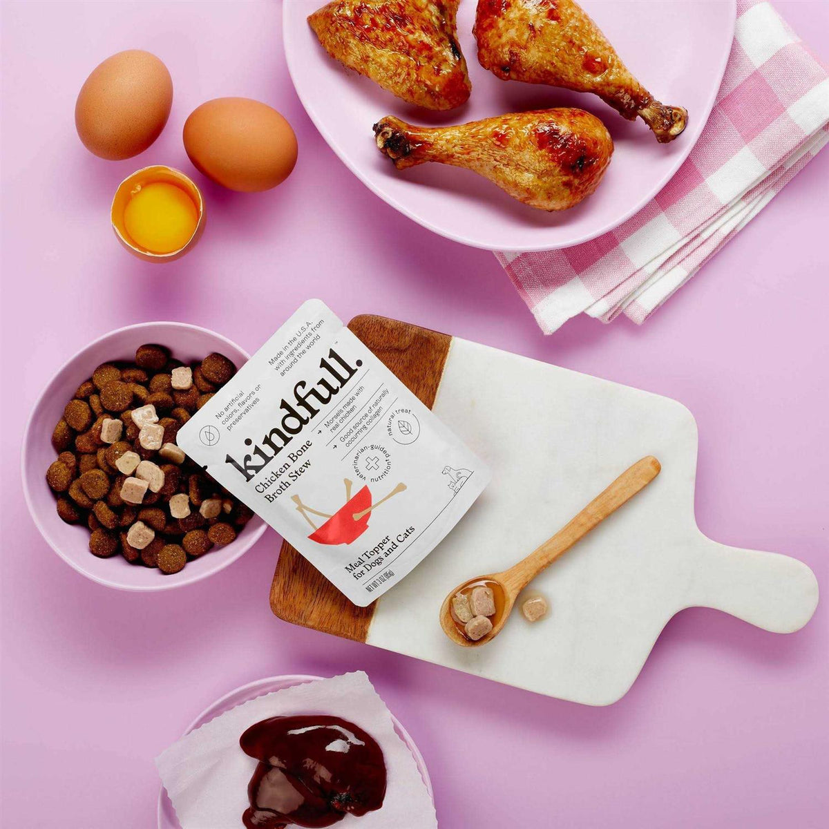 Chicken Bone Broth Wet Meal Topper for Dog and Cat Food O623964
